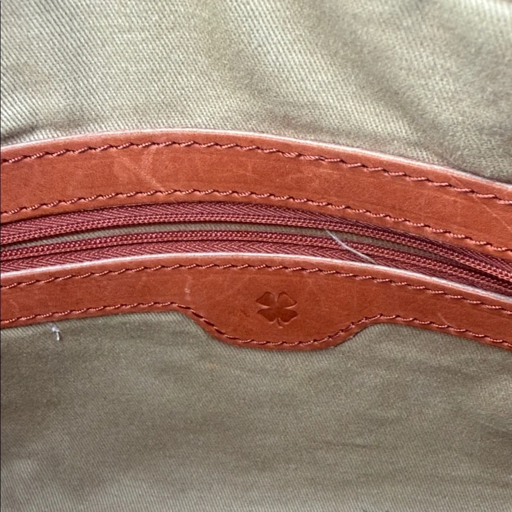 Men's Leather Crossbody Bag - Brown